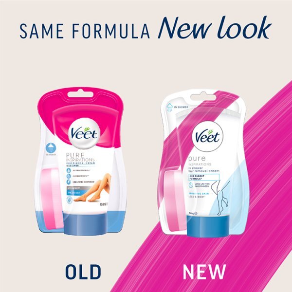 Veet In Shower Hair Removal Cream Legs Body Sensitive 150ml