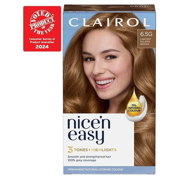 Clairol Nice'n Easy Hair Dye 6.5G Lightest Golden Brown