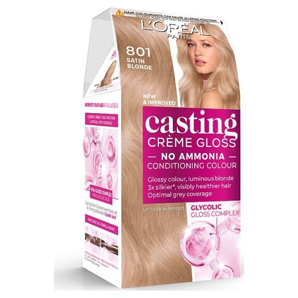 L'Oréal Casting Crème Gloss - 801 Satin Blonde Semi-Permanent Hair Dye