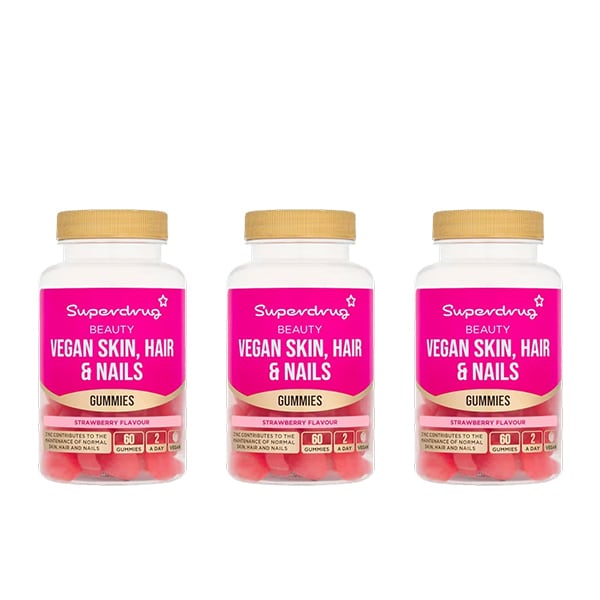 Superdrug Skin Hair & Nails Vegan Gummies 3 Months Supply