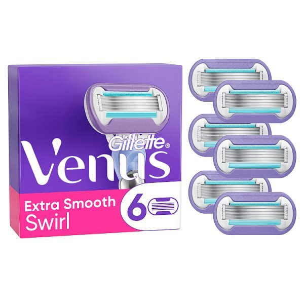Venus Deluxe Smooth Swirl Blades 6 Pack