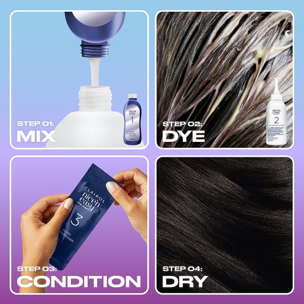 Clairol Nice'n Easy Tone+Gloss Semi-Permanent Hair Dye 200/83 Black