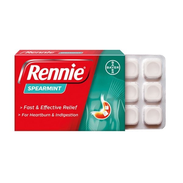 Rennie Spearmint Heartburn & Indigestion Relief 24 Tablets