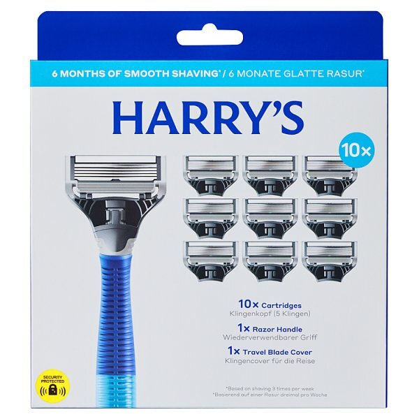 Harry's Men's Razor 1 Indigo Blue Razor 10 Blade Refills