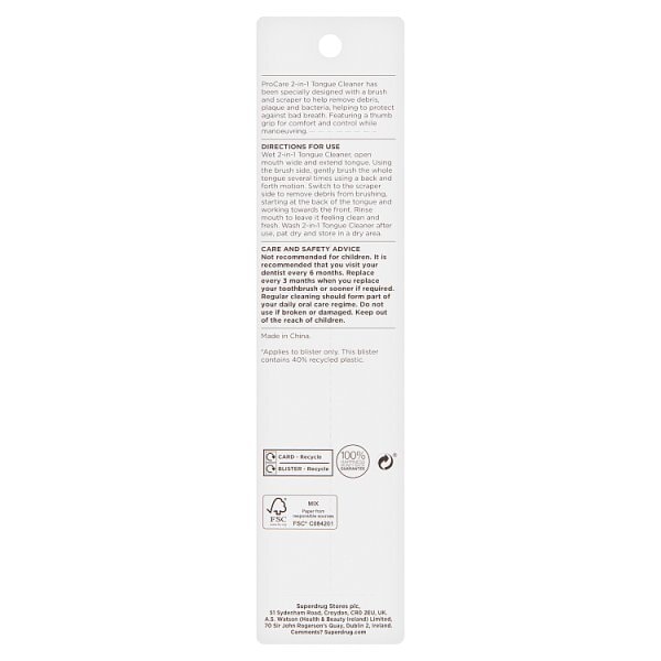 Superdrug ProCare Tongue Cleaner x2