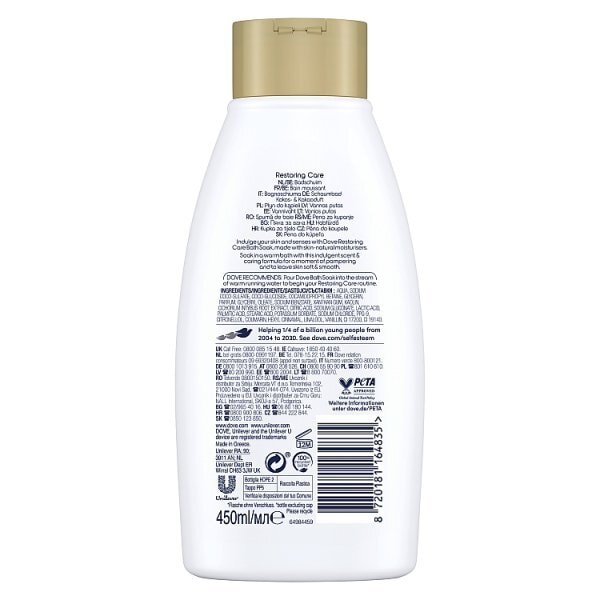 Dove Restoring Care Foaming Bath Bath Soak 450 ml