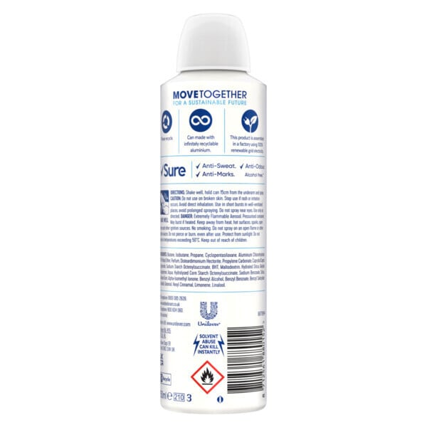Sure Invisible Aqua Antiperspirant Deodorant 150ml