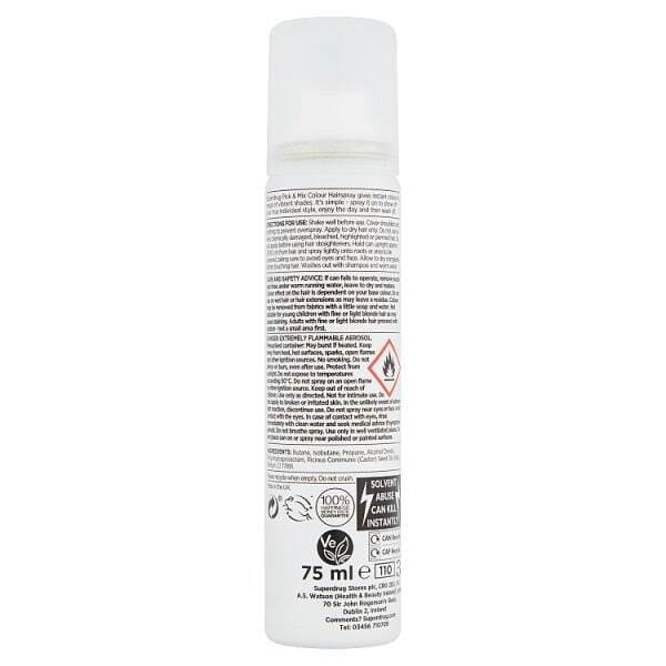 Superdrug Pick & Mix Colour Hairspray White 75ml