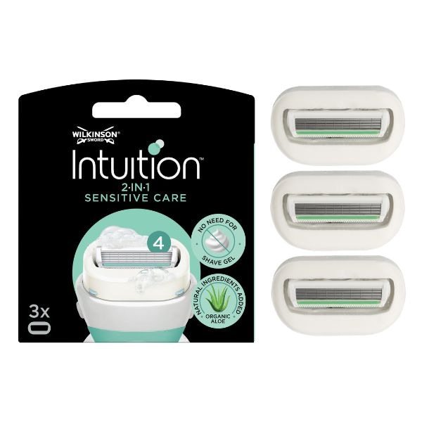 Wilkinson Sword Intuition 2 in1 Sensitive Care Blades 3pk