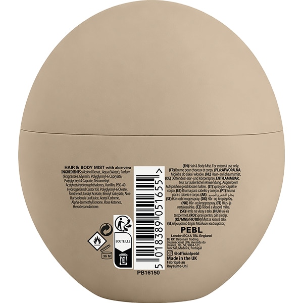 Pebl Vanilla & Smoky Woods Hair & Body Mist 150Ml
