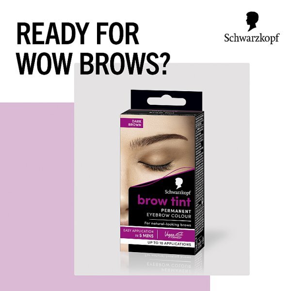 Schwarzkopf Brow Tint Dark Brown Permanent Eyebrow Tint