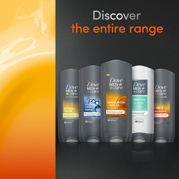 Dove Men+Care Sandalwood + Vanilla 3-in-1 Hair, Face & Body Wash 400ml