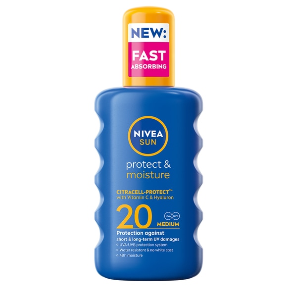 NIVEA SUN Sun Cream Spray Protect & Moisture SPF20 200ml