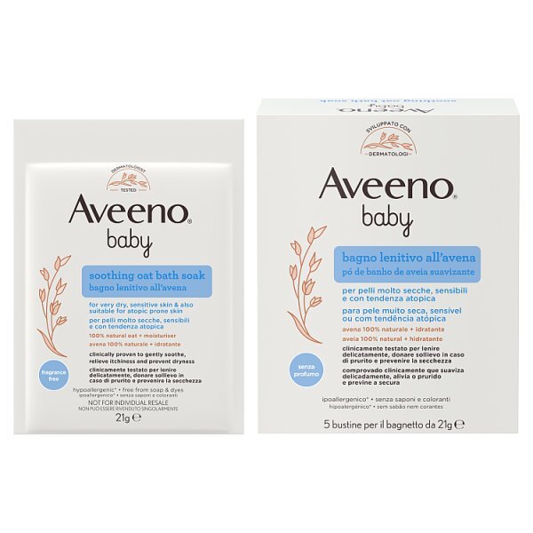 Aveeno Baby Soothing Oat Bath Soak - 5 X 21G Sachets