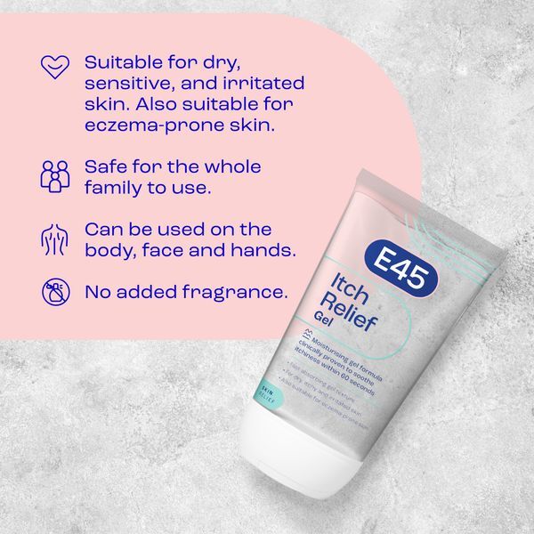 E45 Itch Relief Gel Soothes Irritated & Dry Skin 150ml