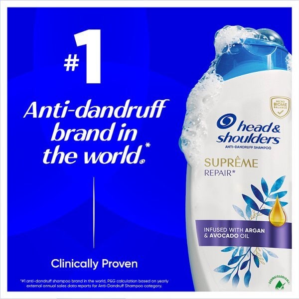 Head&Shoulders Anti Dandruff Shampoo, Repair Argan Oil 400ml