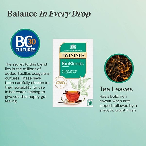Twinings Bioblends English Breakfast Tea 18 Tea Bags