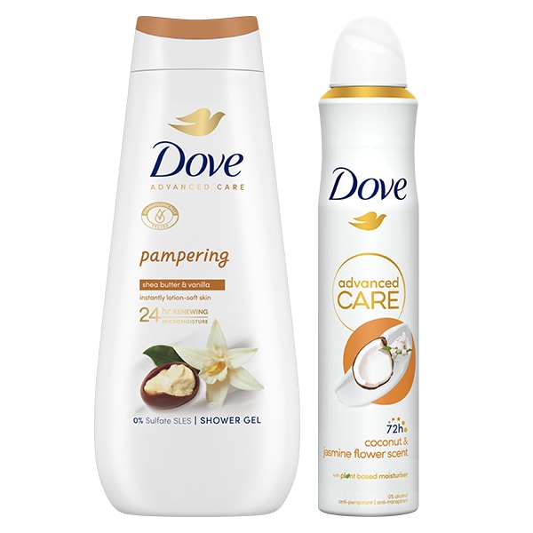 Dove Pampering Coconut & Shea Butter Wash & Spray Bundle