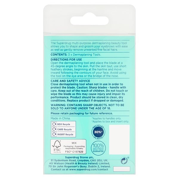 Superdrug Dermaplaning Tool x3