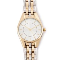 DNR Superdrug Studio Gold Tone and Silver Tone Link Watch