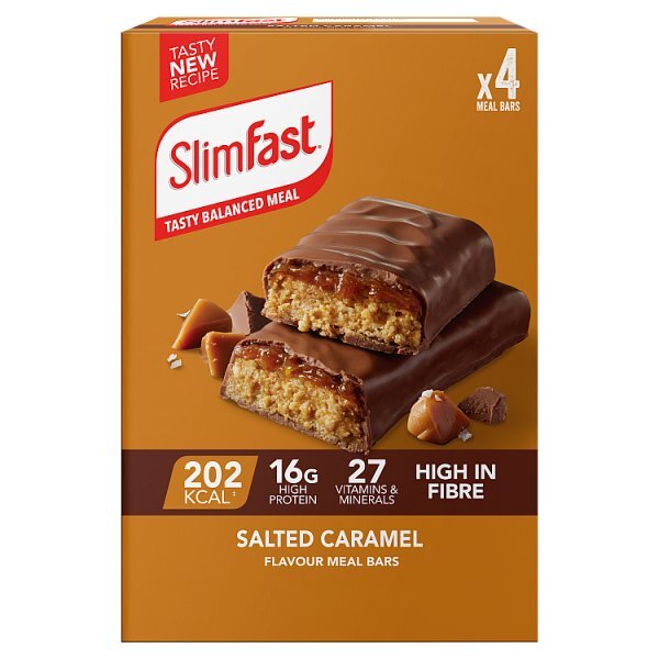 Slimfast Meal Replacement Bar Salted Caramel 4X60g