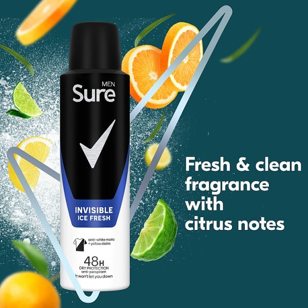 Sure Men Invisible Ice Fresh Anti-Perspirant Aerosol 150 ml