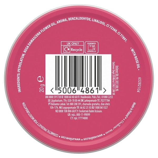Vaseline Lip Therapy Rosy Lips Lip Balm Tin 20 g