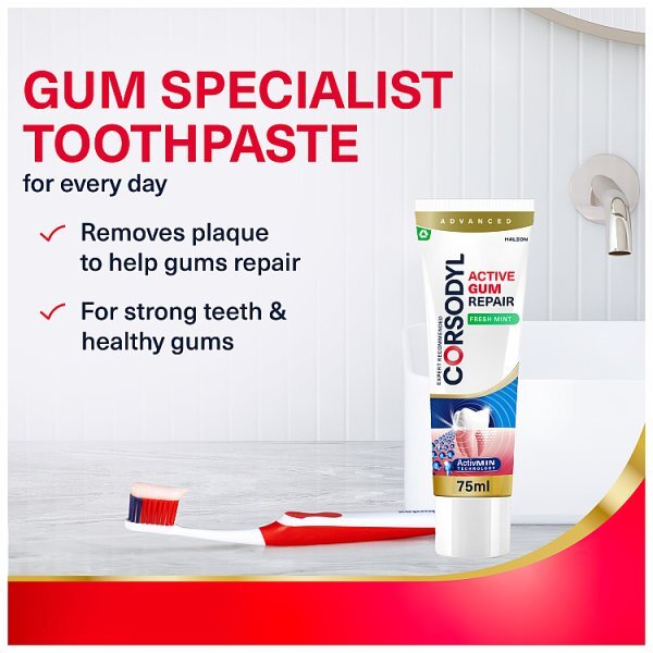 Corsodyl Active Gum Repair Toothpaste 75Ml