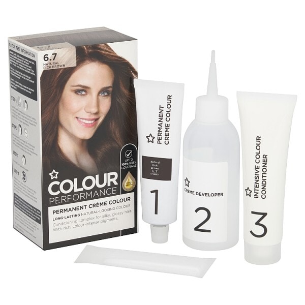 Superdrug Performance Permanent Hair Dye Rich Brown 6.7