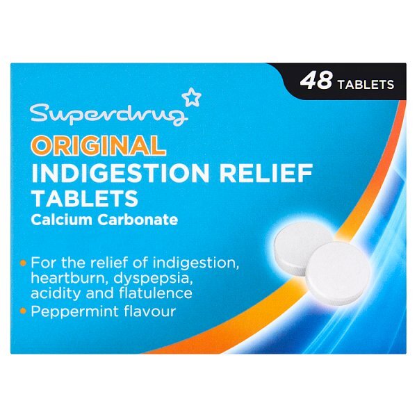 Superdrug Indigestion Relief Tablet Peppermint 48