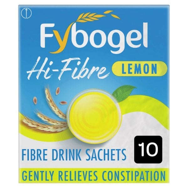 Fybogel Hi Fibre Lemon Constipation Relief 10 Sachets