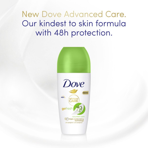 Dove Advanced Antiperspirant Deodorant Roll on Cucumber 50ml