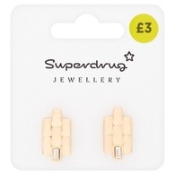Superdrug Gold Tone Chain Link Earrings