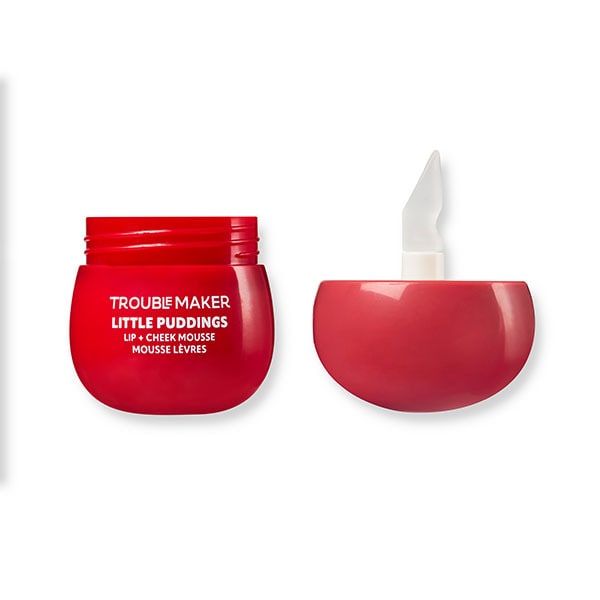 Trouble Maker Little Pudding Blurring Lip + Cheek Mousse Rose Pink