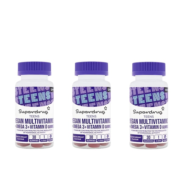 Superdrug Vegan Teen Multivitamin Gummies 3 Months Supply