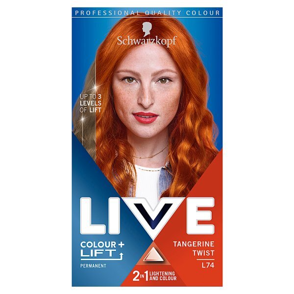 LIVE Colour + Lift Permanent Copper Hair Dye Tangerine Twist