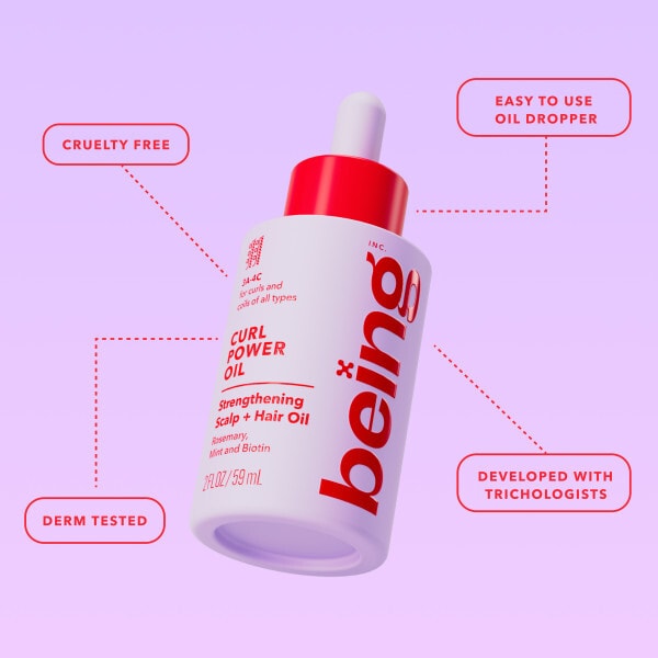 being CURL POWER Strengthening Hair and Scalp Oil 50 mL