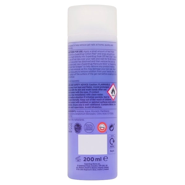 Superdrug Nail Polish Remover Gel 250ml