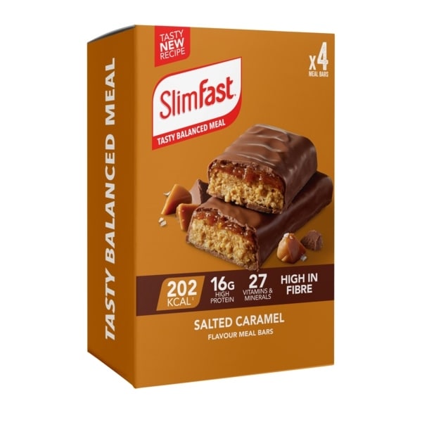 Slimfast Meal Replacement Bar Salted Caramel 4X60g