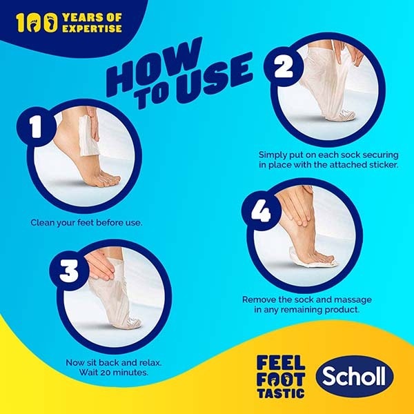 Scholl Foot Mask With Manuka Honey, Shea Butter & Urea