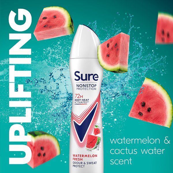 Sure Nonstop Protection Watermelon Fresh Anti-Perspirant Aerosol 250ml