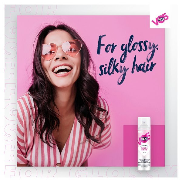 Vo5 Tame & Shine Hair Spray for a glossy finish 100ml