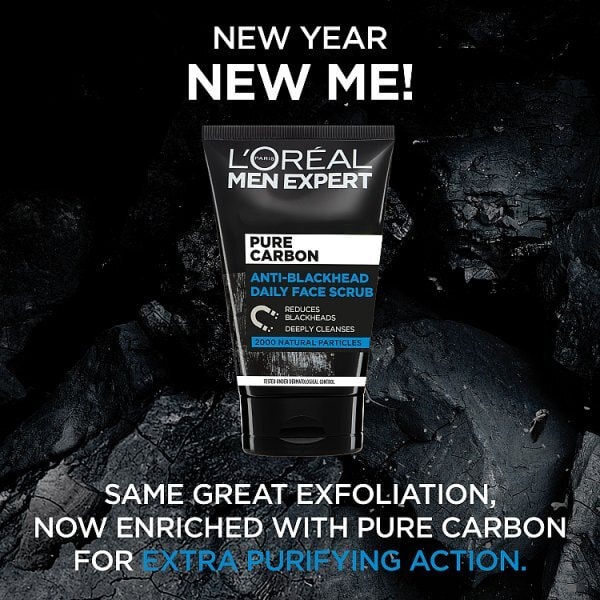 L'Oréal Men Expert Charcoal Face Scrub Exfoliator 100ml