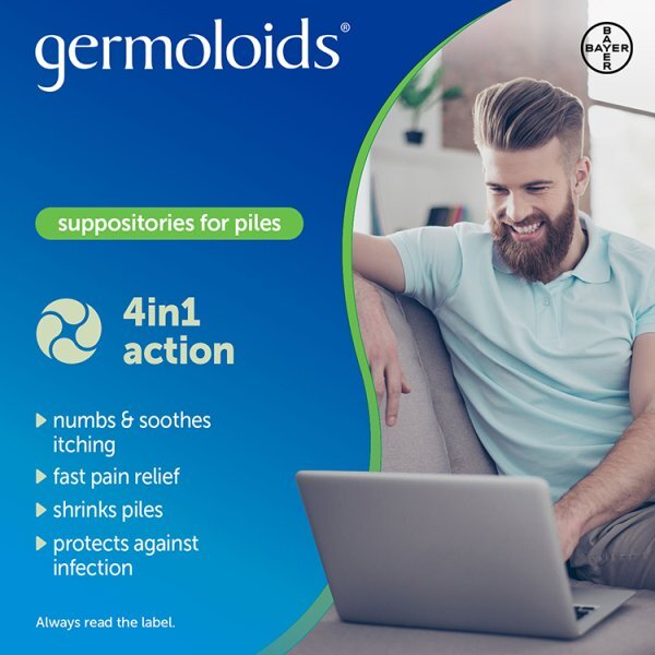 Germoloids Haemorrhoids & Piles 24 Suppositories