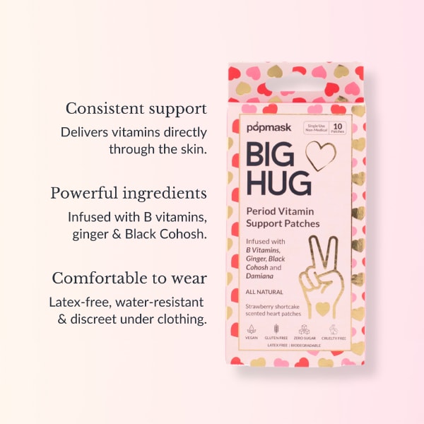 Popmask Big Hug Period Vitamin Support Supplement Patches (10 Pack)