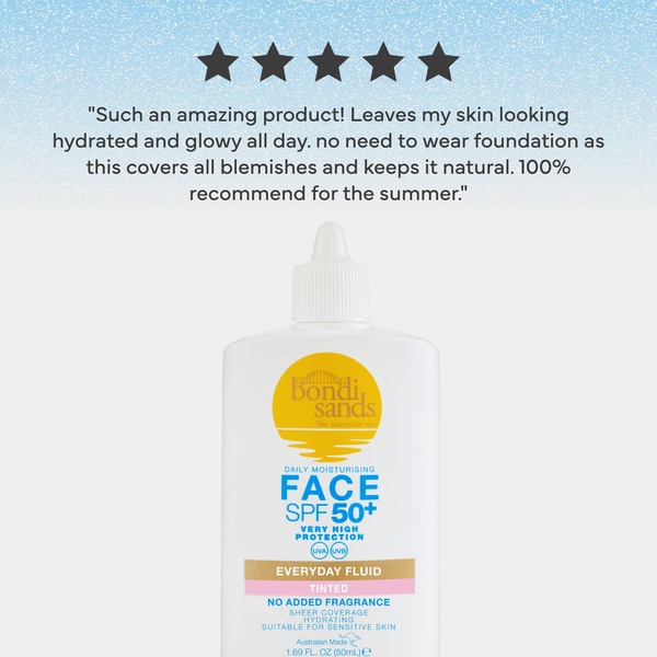 Bondi Sands Spf 50+ Fragrance Free Tinted Face Fluid 50Ml