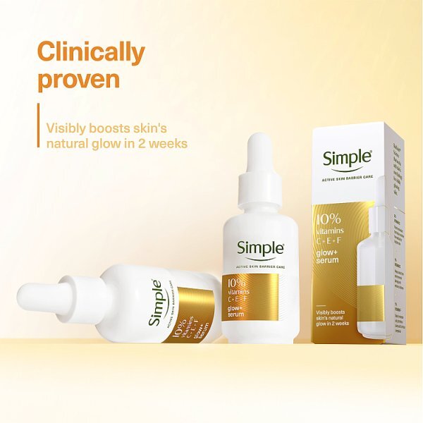 Simple Glow+ 10% Vitamins C + E + F Serum 30 ml