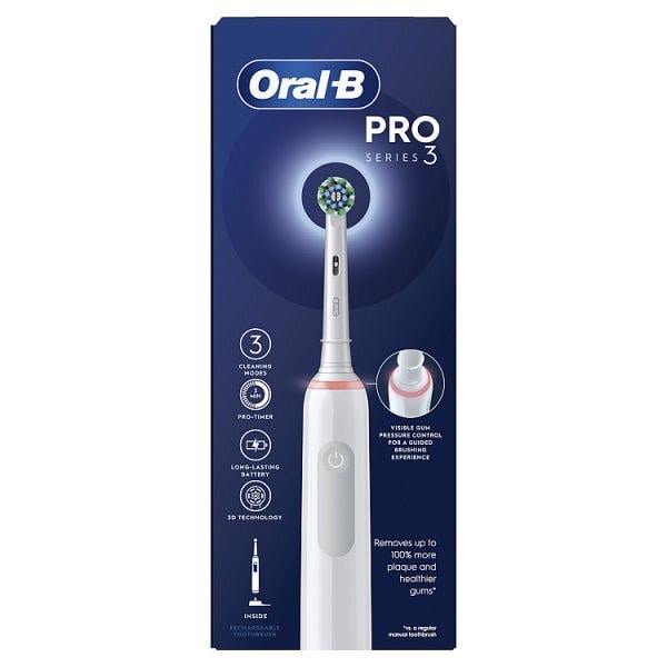 Oral-B Pro 3 3000 Cross Action White Electric Toothbrush