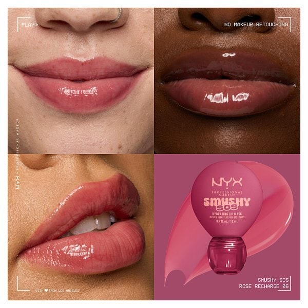 NYX Professional Makeup Smushy Sos Lip Mask Rose Recharge