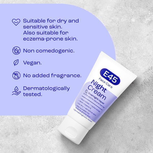 E45 Night Cream To Repair & Replenish Dry Skin 50Ml